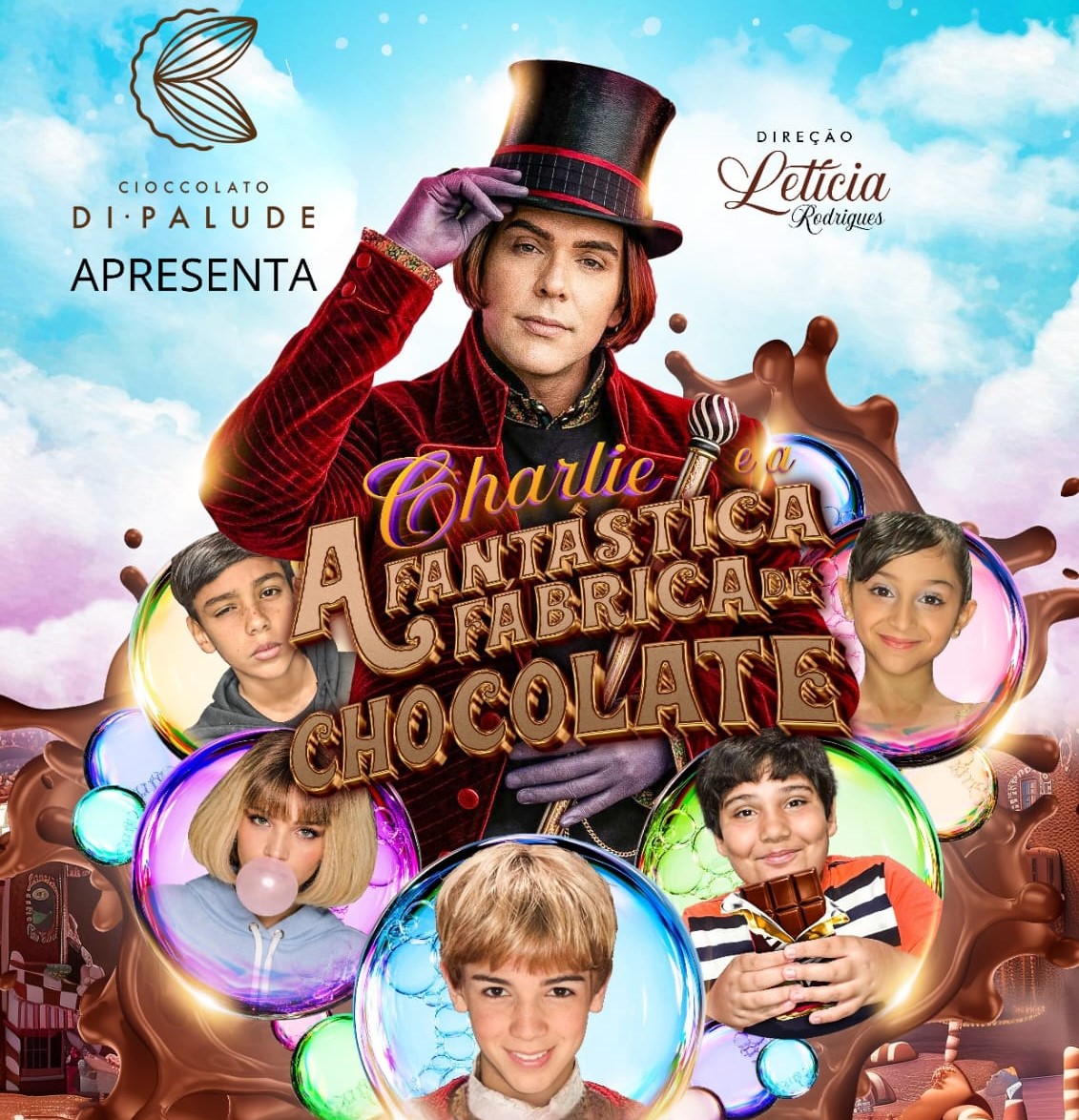 CHARLIE E A FANTÁSTICA FÁBRICA DE CHOCOLATES (Teatro todos os finais de semana de maio)