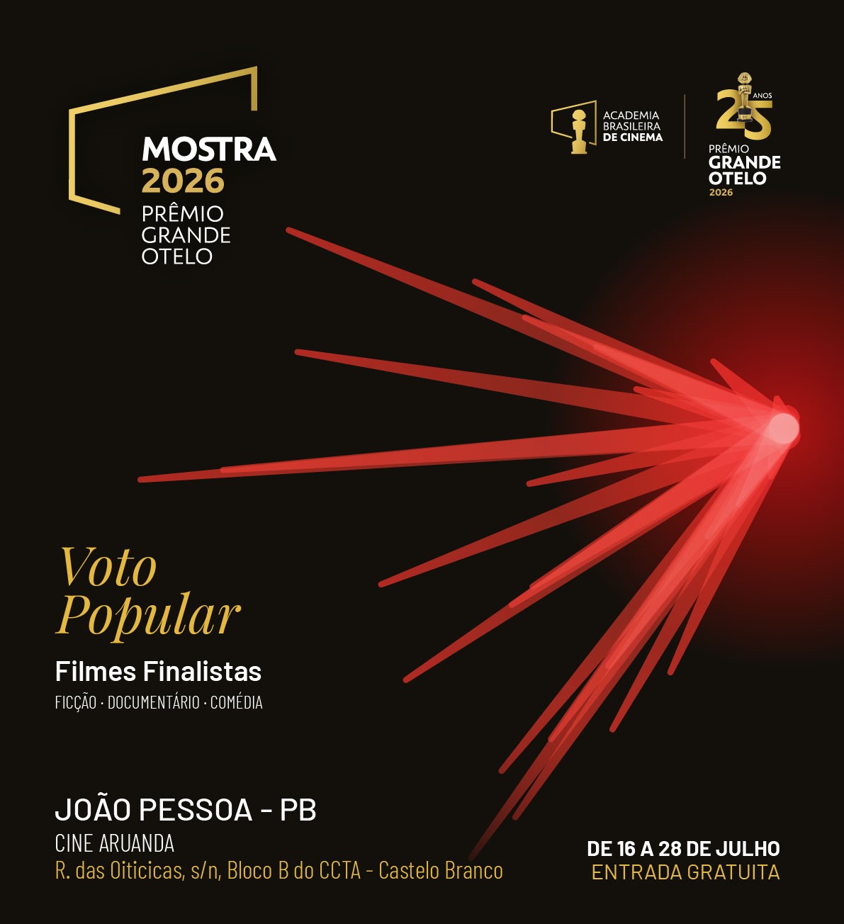 MOSTRA PRÊMIO GRANDE OTELO DO CINEMA BRASILEIRO 2026 – JOÃO PESSOA