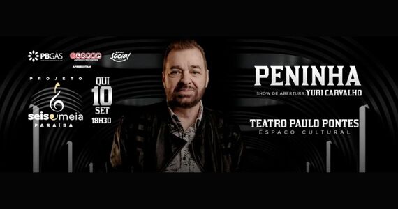 Cantor Peninha faz show no Projeto Seis e Meia